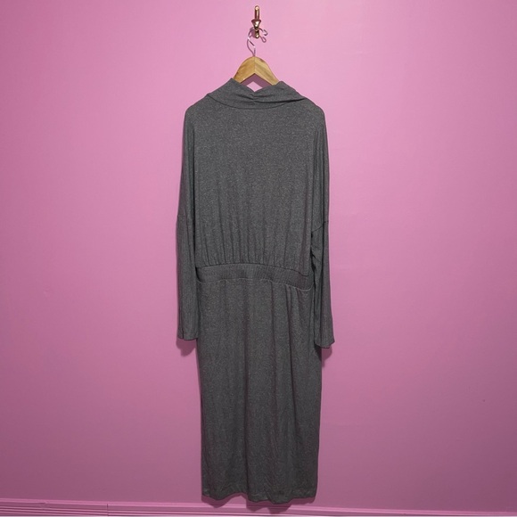 Anthropologie Dress Women's XL Grey The Arabella Drapey‎ Dress Daily Practice - Picture 11 of 13